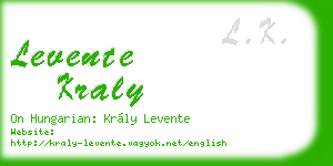 levente kraly business card