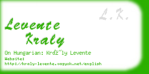 levente kraly business card
